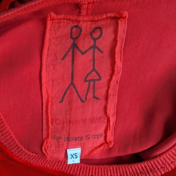 Johnny Was Velvet Top X-Small Red Short Sleeve - Picture 8 of 10